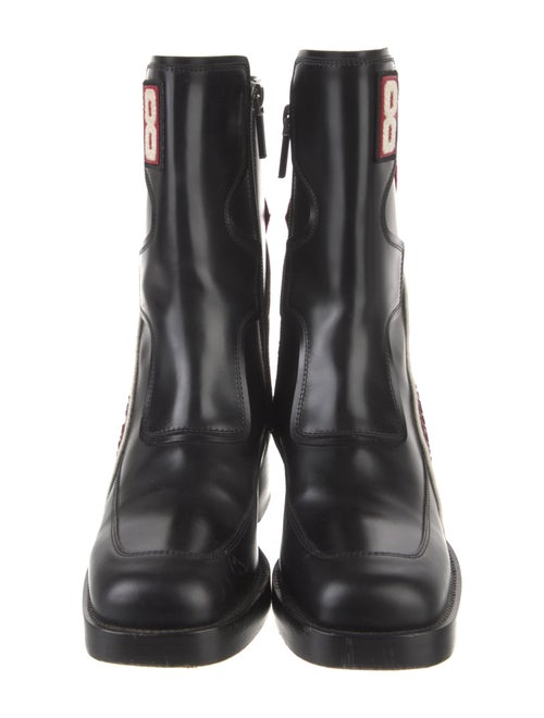 Christian Dior Bee Accent Leather Rain Boots