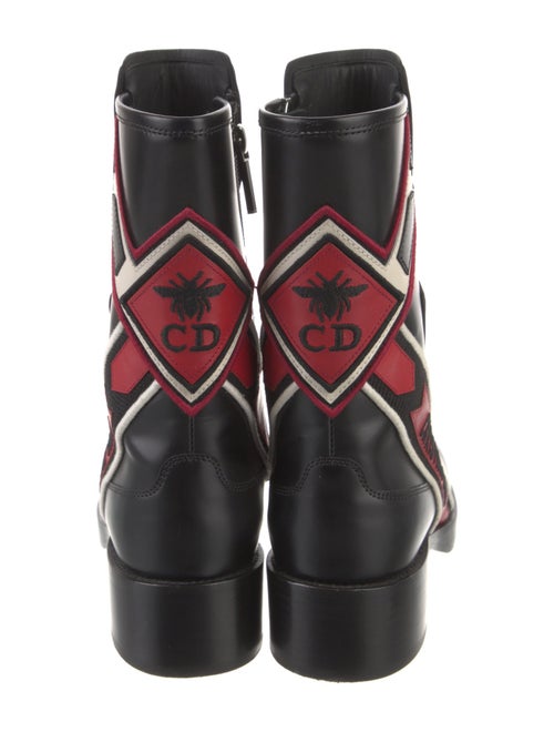 Christian Dior Bee Accent Leather Rain Boots