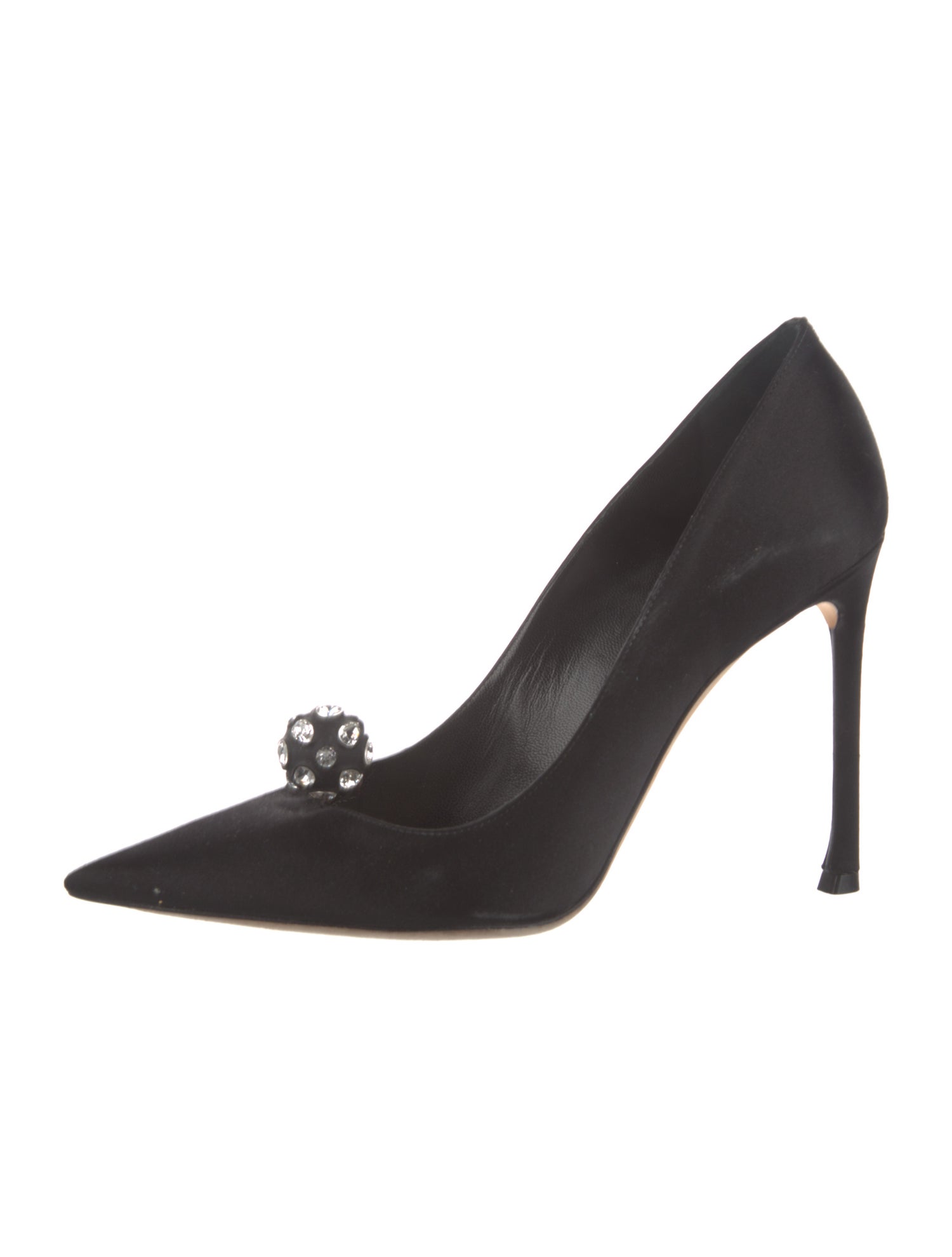 Christian Dior Satin Crystal Embellishments Pumps