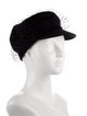 Christian Dior Solid Mesh-Trimmed Newsboy Cap