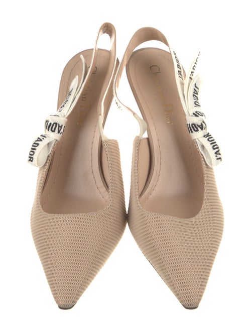 Christian Dior Canvas Printed Slingback Pumps