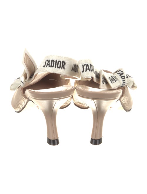 Christian Dior Canvas Printed Slingback Pumps