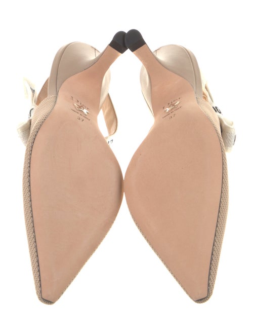 Christian Dior Canvas Printed Slingback Pumps