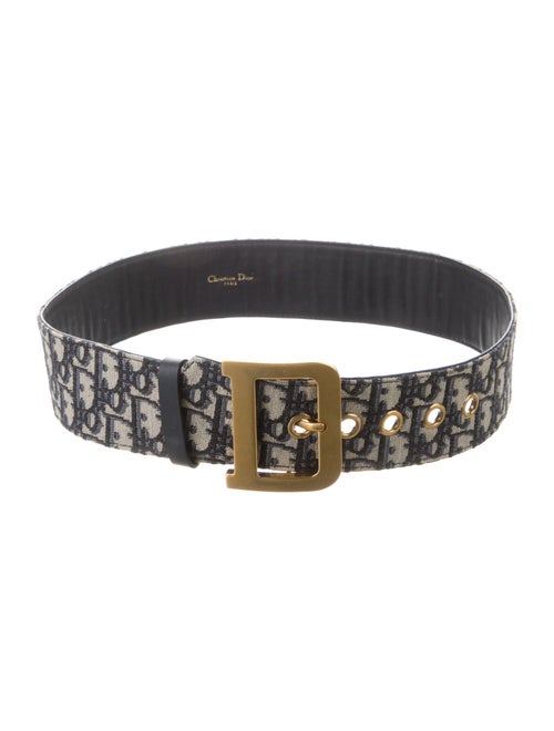 Christian Dior Oblique Jacquard Canvas Waist Belt