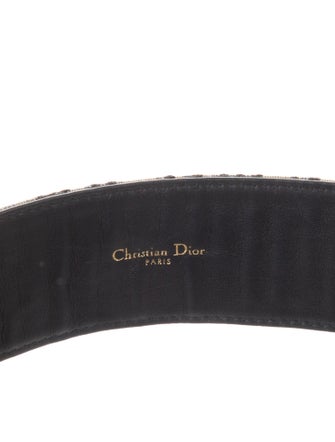 Christian Dior Oblique Jacquard Canvas Waist Belt