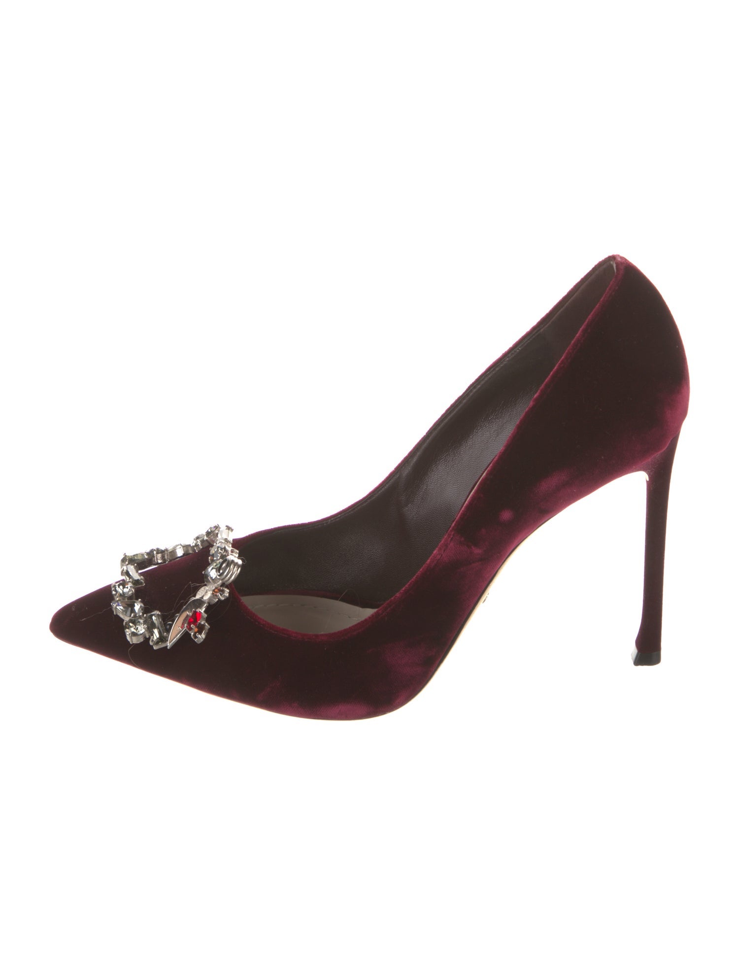 Christian Dior Velvet Crystal Embellishments Pumps