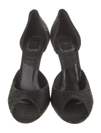 Christian Dior Snakeskin D'Orsay Pumps
