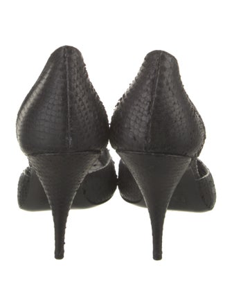 Christian Dior Snakeskin D'Orsay Pumps