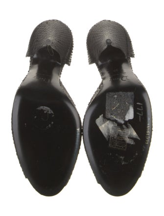 Christian Dior Snakeskin D'Orsay Pumps