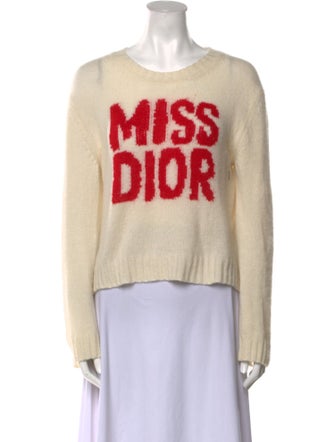 Christian Dior Cashmere Graphic Print Sweater