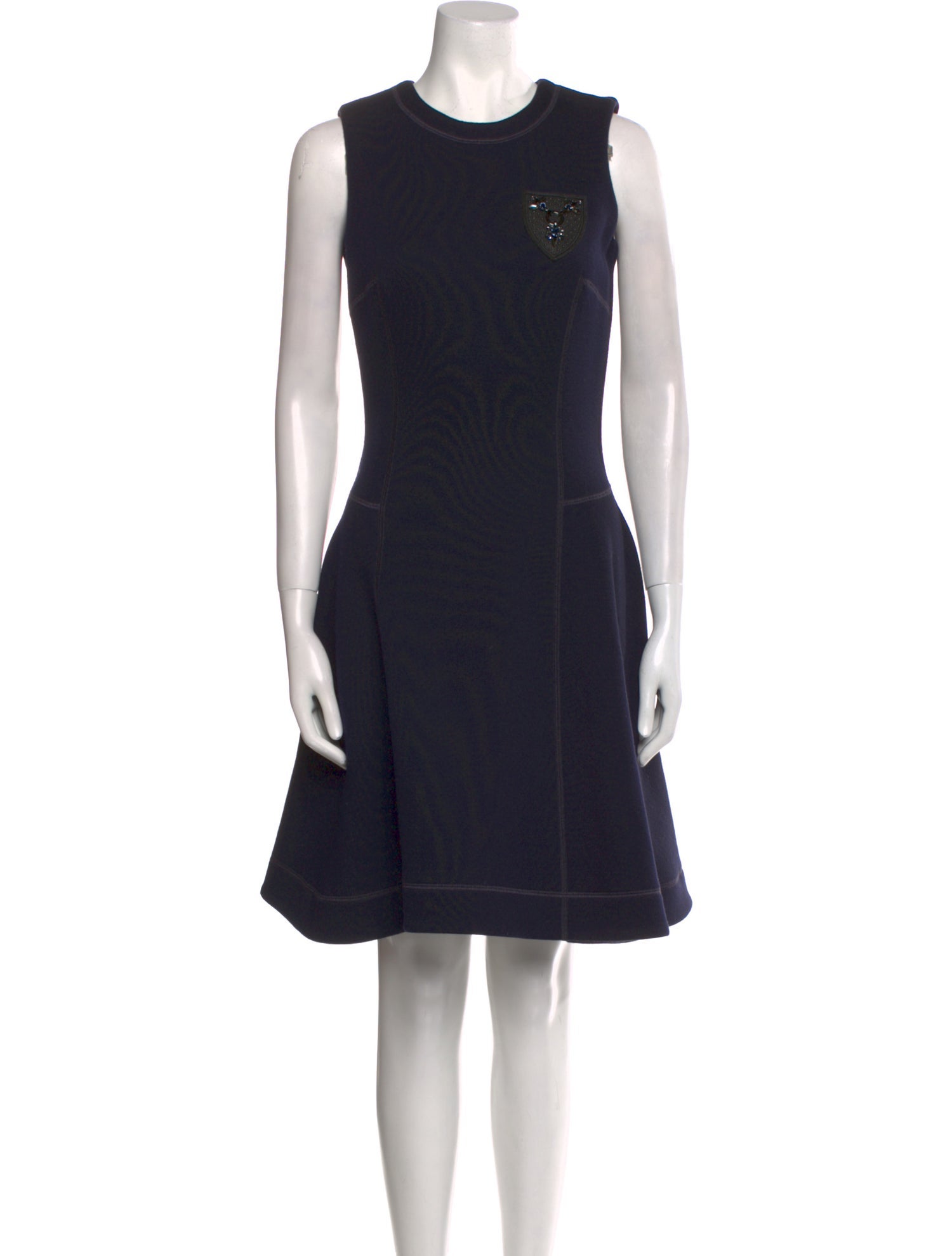 Christian Dior Virgin Wool Knee-Length Dress