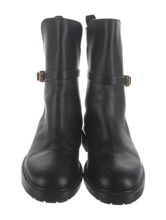 Christian Dior Leather Moto Boots