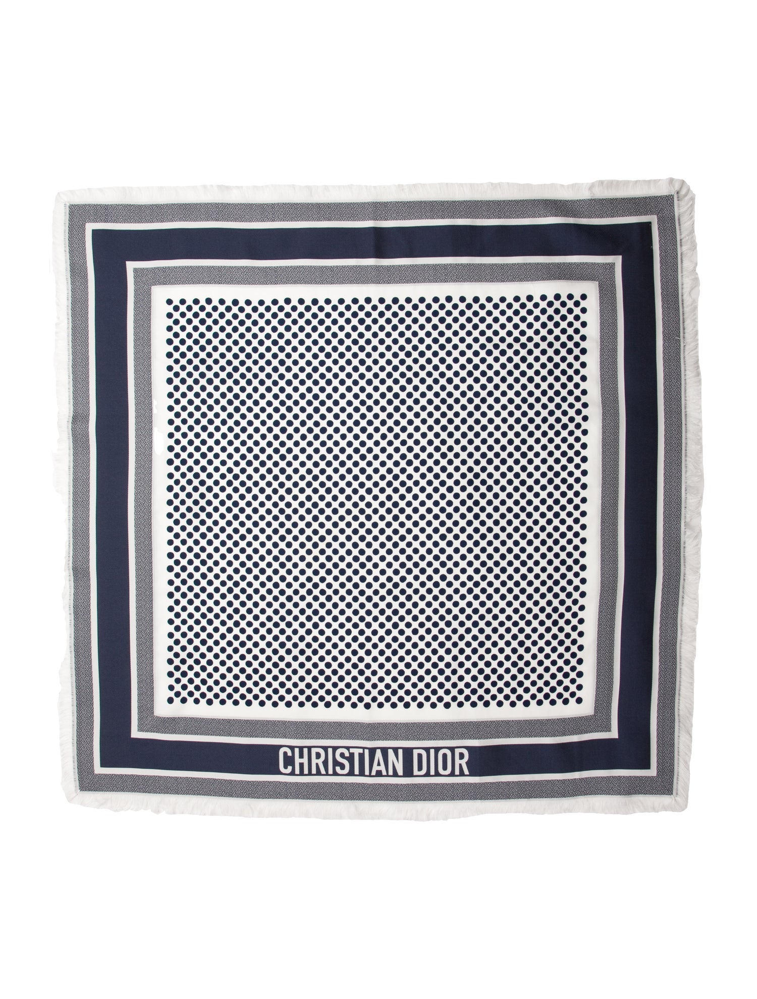 Christian Dior Silk Striped Scarf