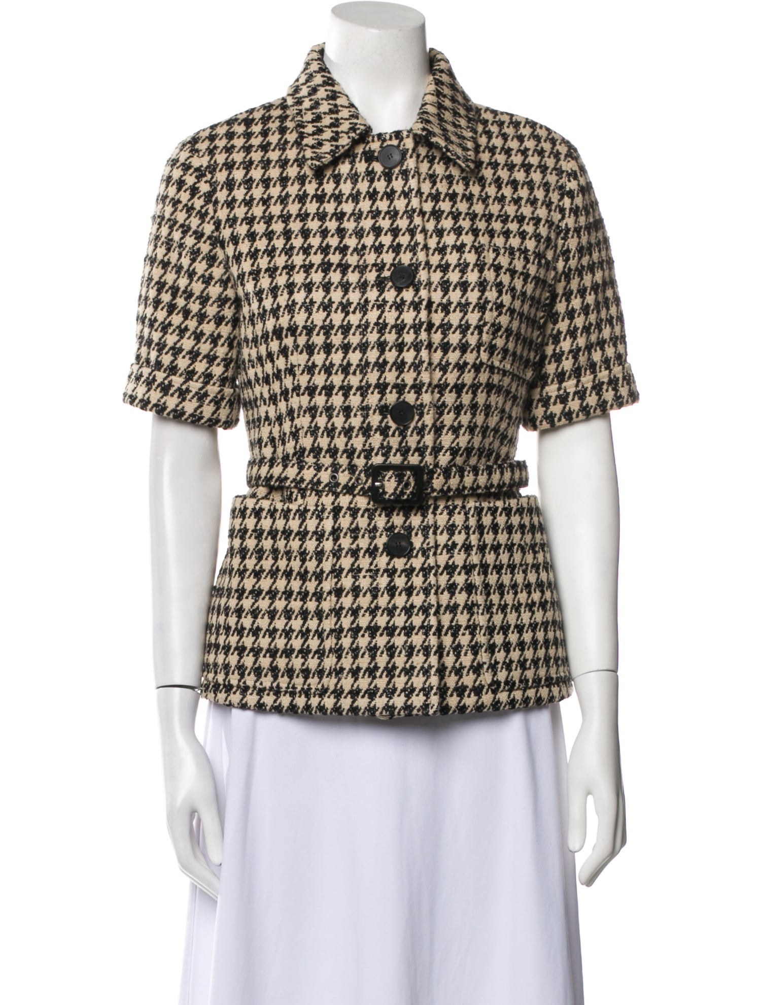 Christian Dior Houndstooth Print Blazer