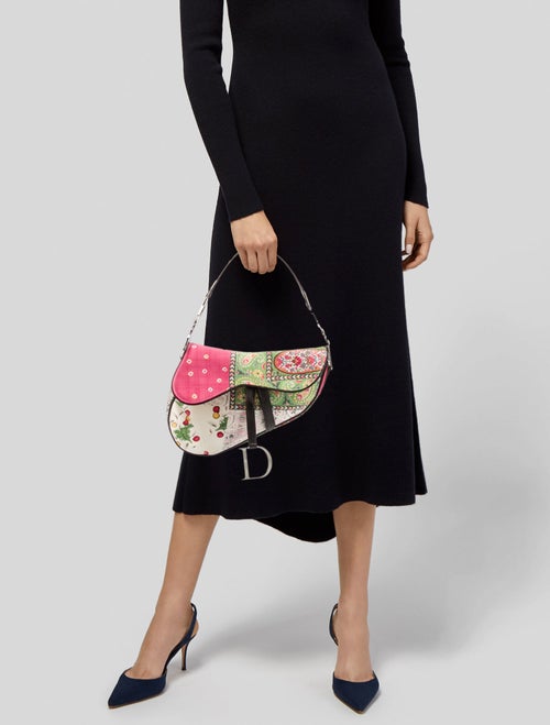 Christian Dior Satin Vintage Saddle Small Vintage