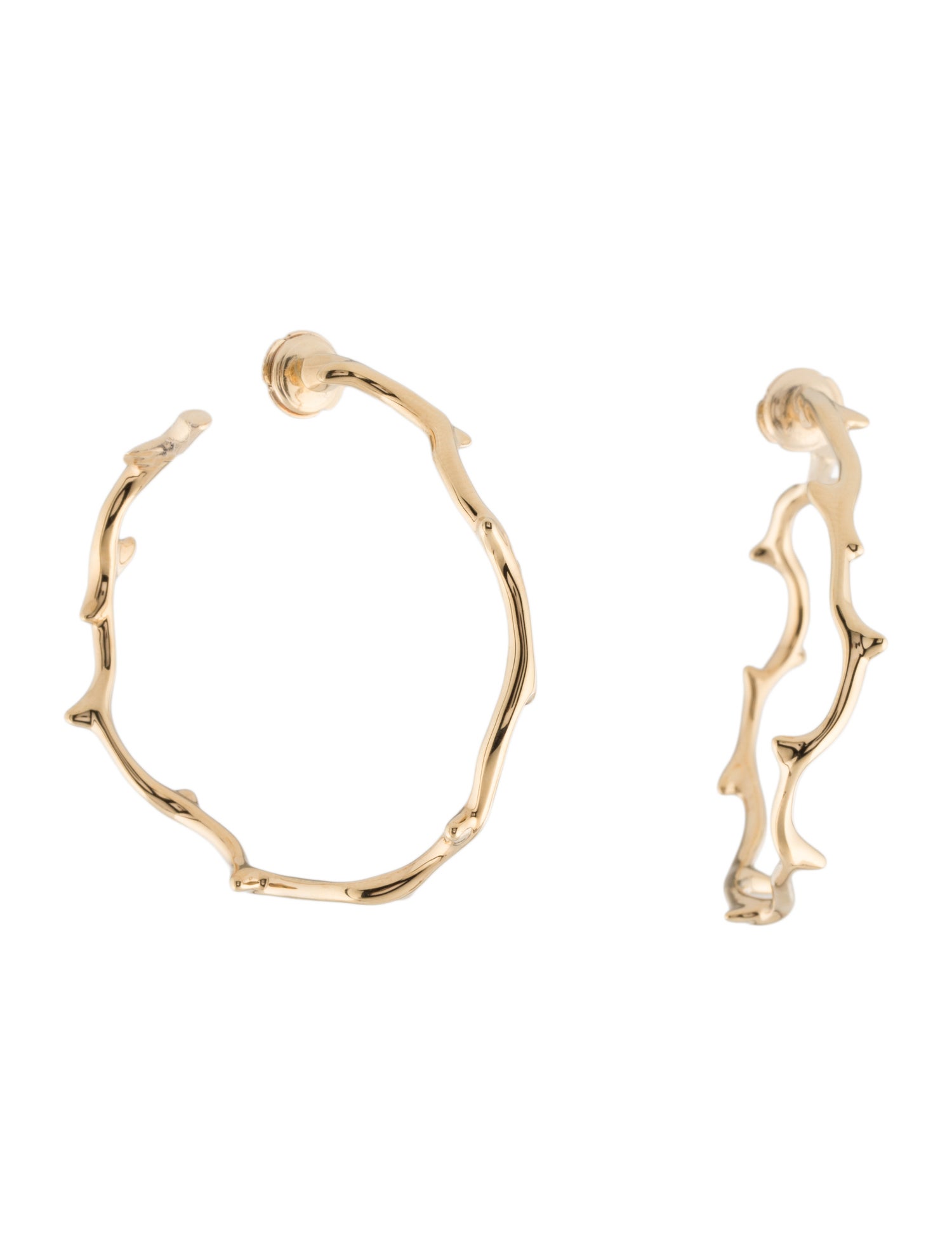 Christian Dior 18K Bois De Rose Large Model Hoop Earrings