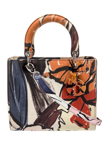 Christian Dior Handle Bags Nylon Lady Small