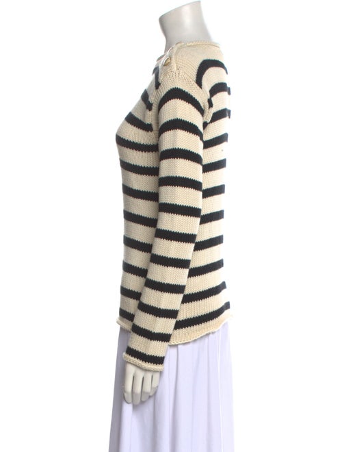 Christian Dior Striped Bateau Neckline Sweater