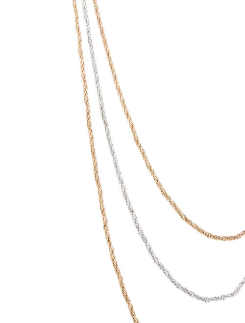 Christian Dior Vintage Two-Tone Multi Strand Necklace