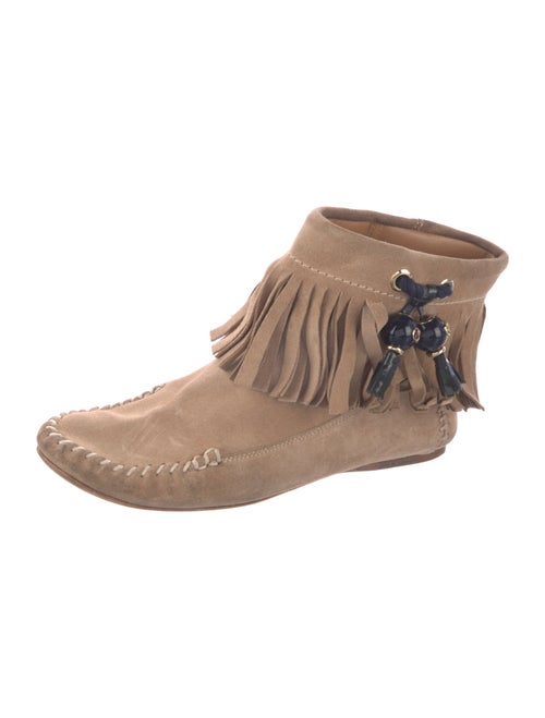 Christian Dior Suede Printed Lace-Up Boots