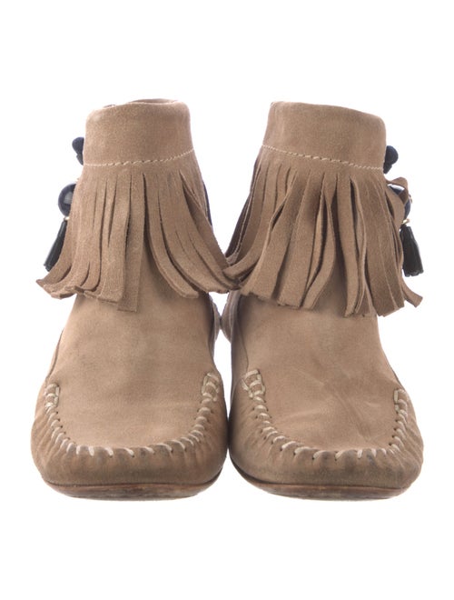 Christian Dior Suede Printed Lace-Up Boots