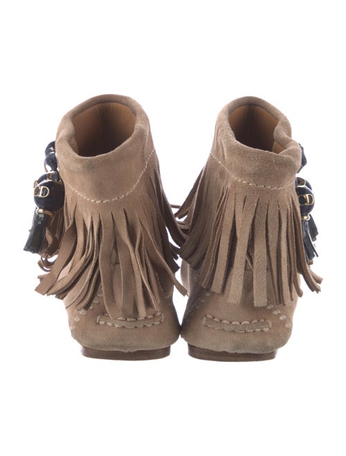 Christian Dior Suede Printed Lace-Up Boots