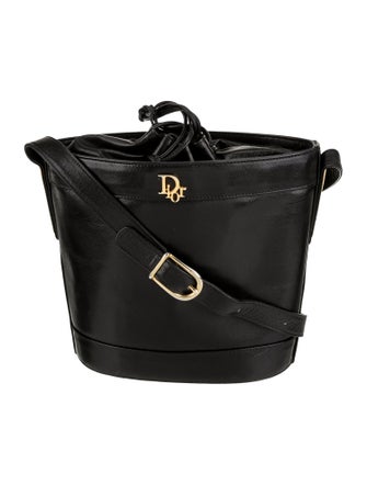 Christian Dior Leather Bucket Bag Vintage