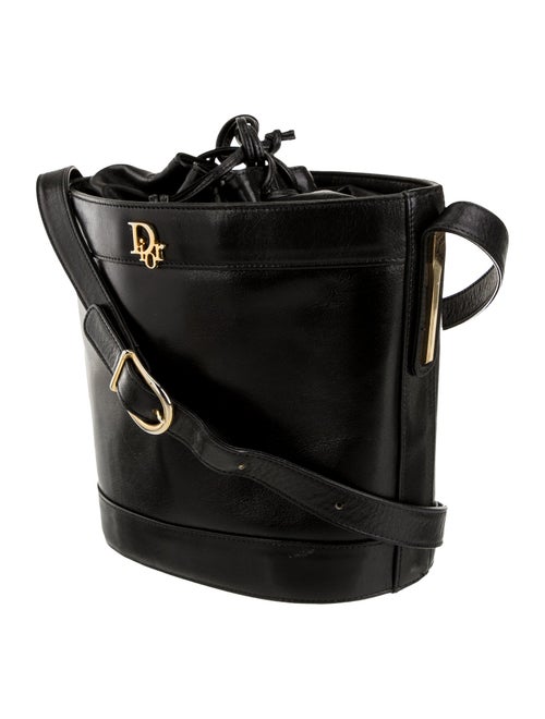 Christian Dior Leather Bucket Bag Vintage
