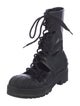 Christian Dior Bee Accent Leather Combat Boots
