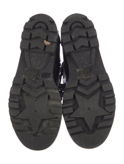 Christian Dior Bee Accent Leather Combat Boots