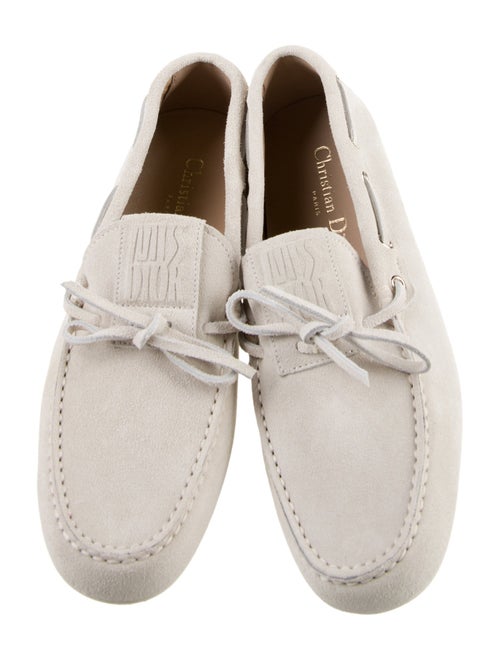 Christian Dior Suede Bow Accents Moccasins