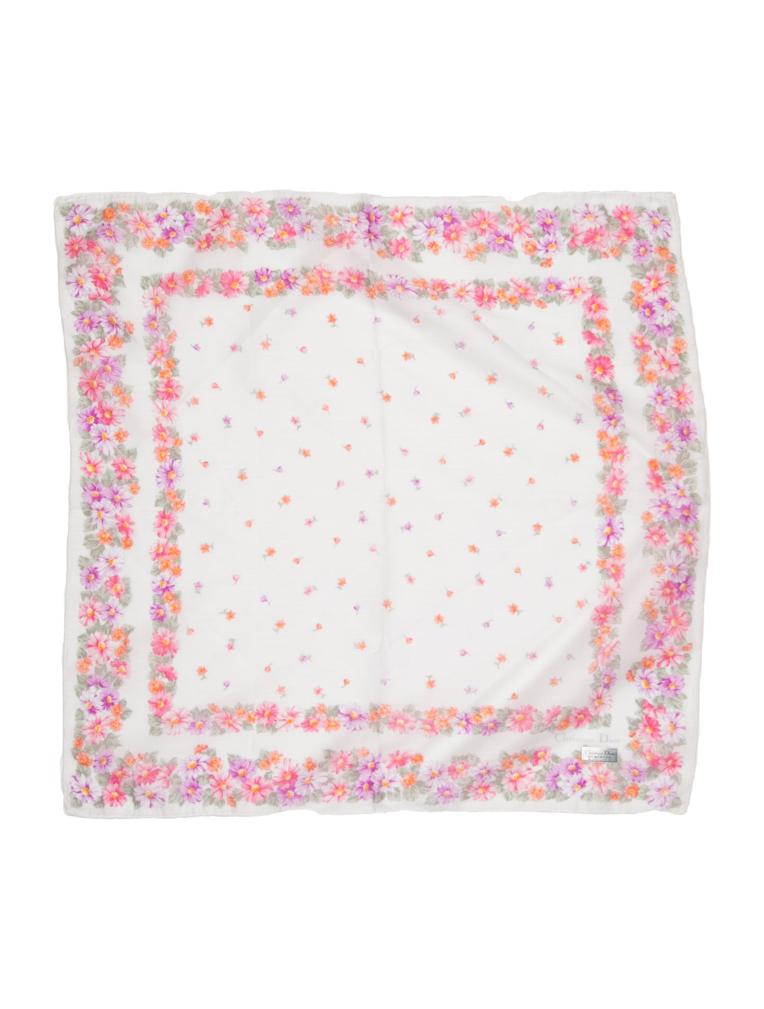 Christian Dior Floral Print Scarf