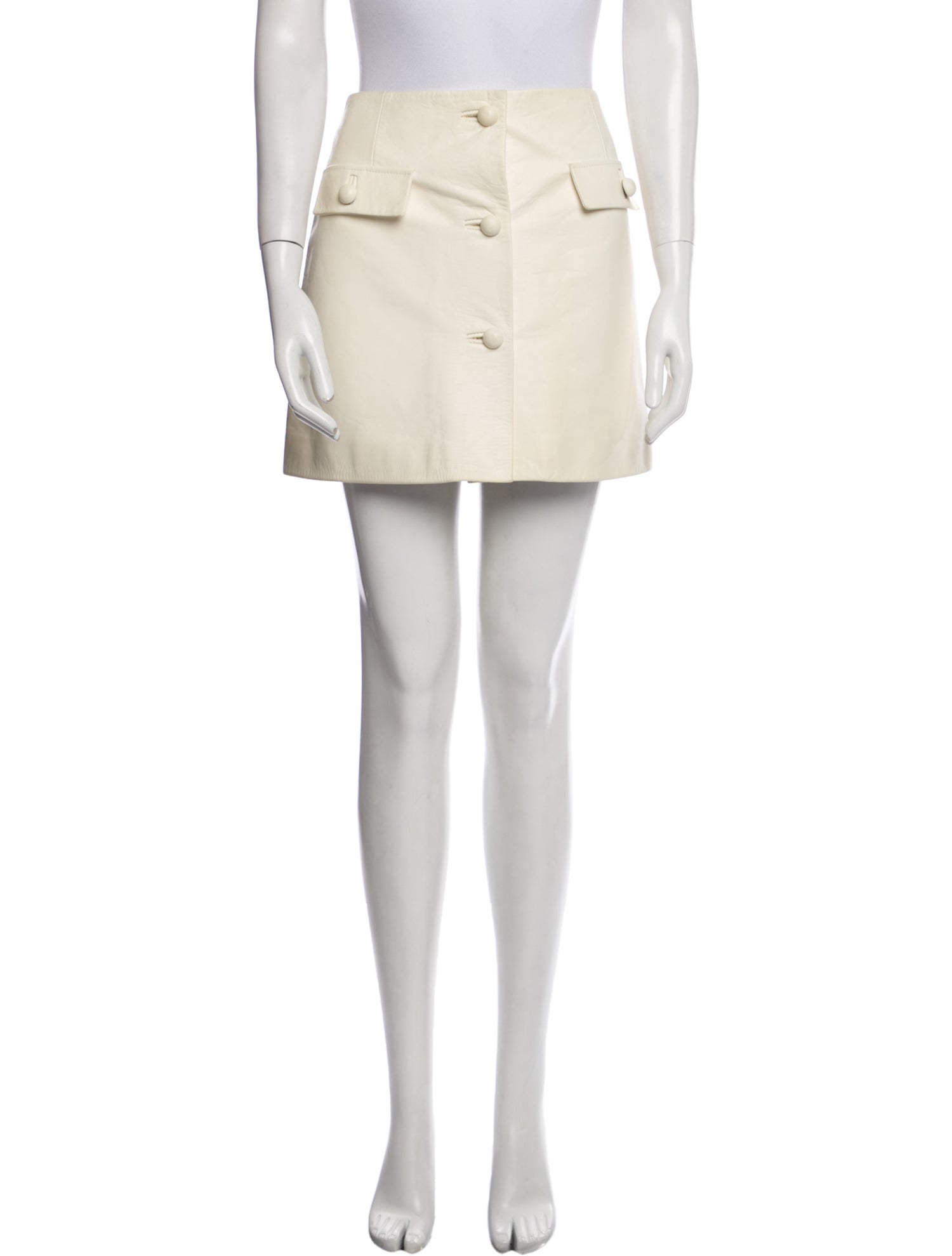 Christian Dior Calf Leather Mini Skirt