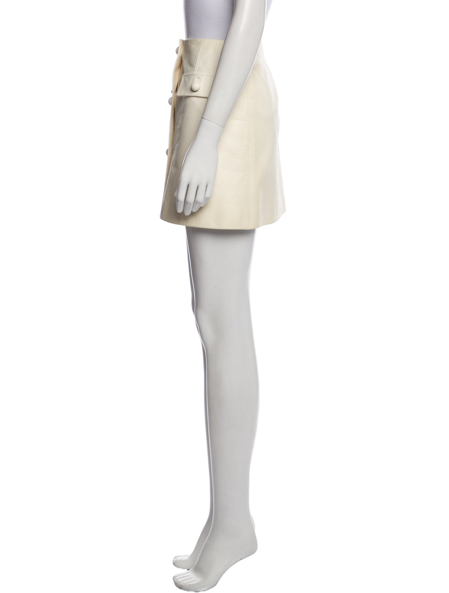 Christian Dior Calf Leather Mini Skirt