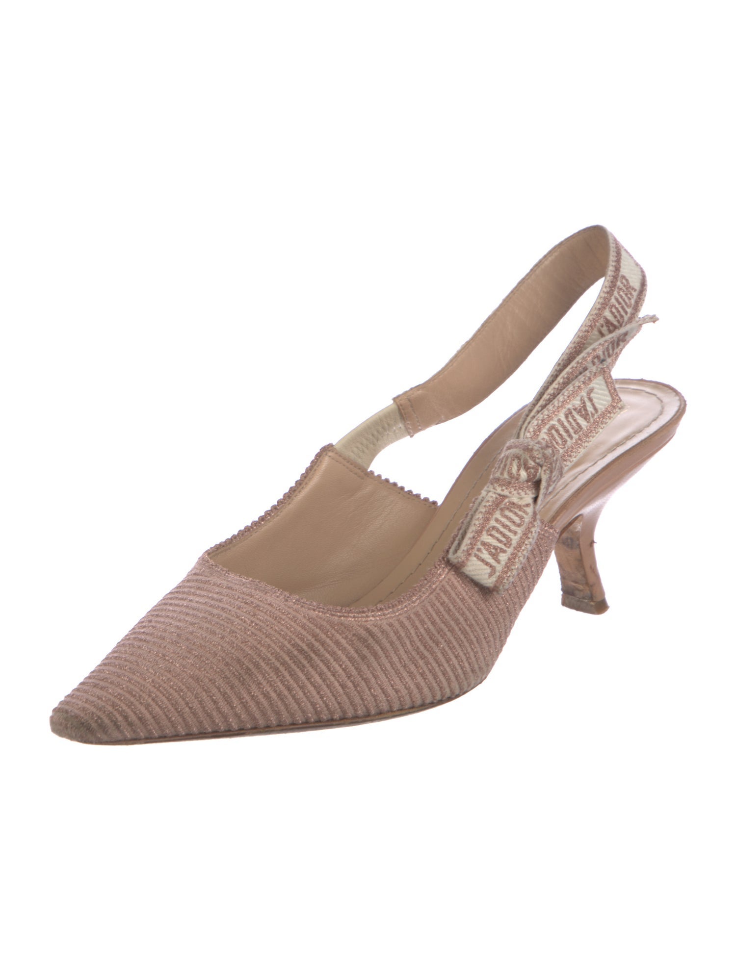 Christian Dior J'Adior Canvas Slingback Pumps