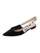 Christian Dior Printed Leather Trim Embellishment Slingback Flats