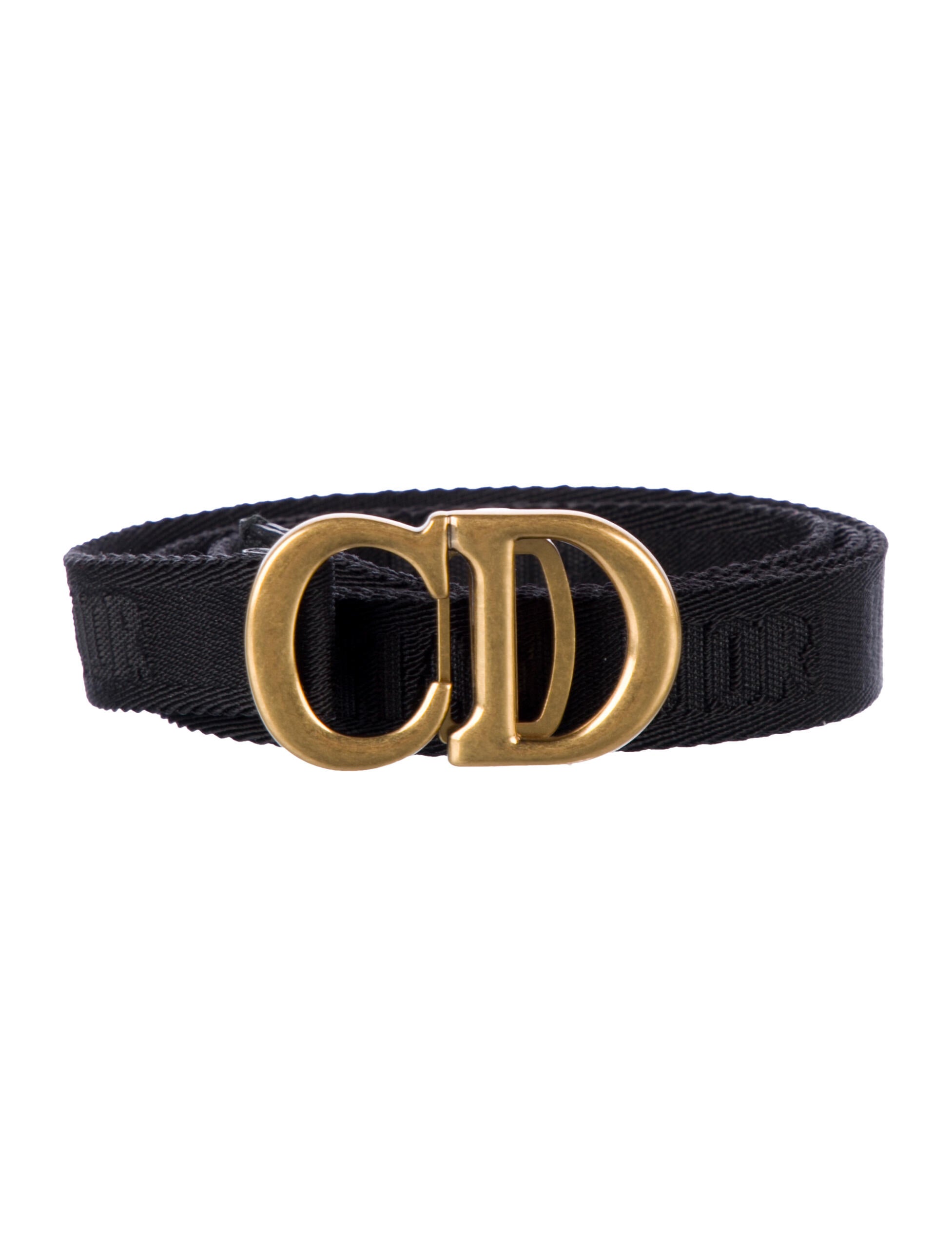 Christian Dior Skinny Canvas Belt