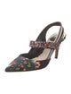 Christian Dior Canvas Printed Slingback Pumps