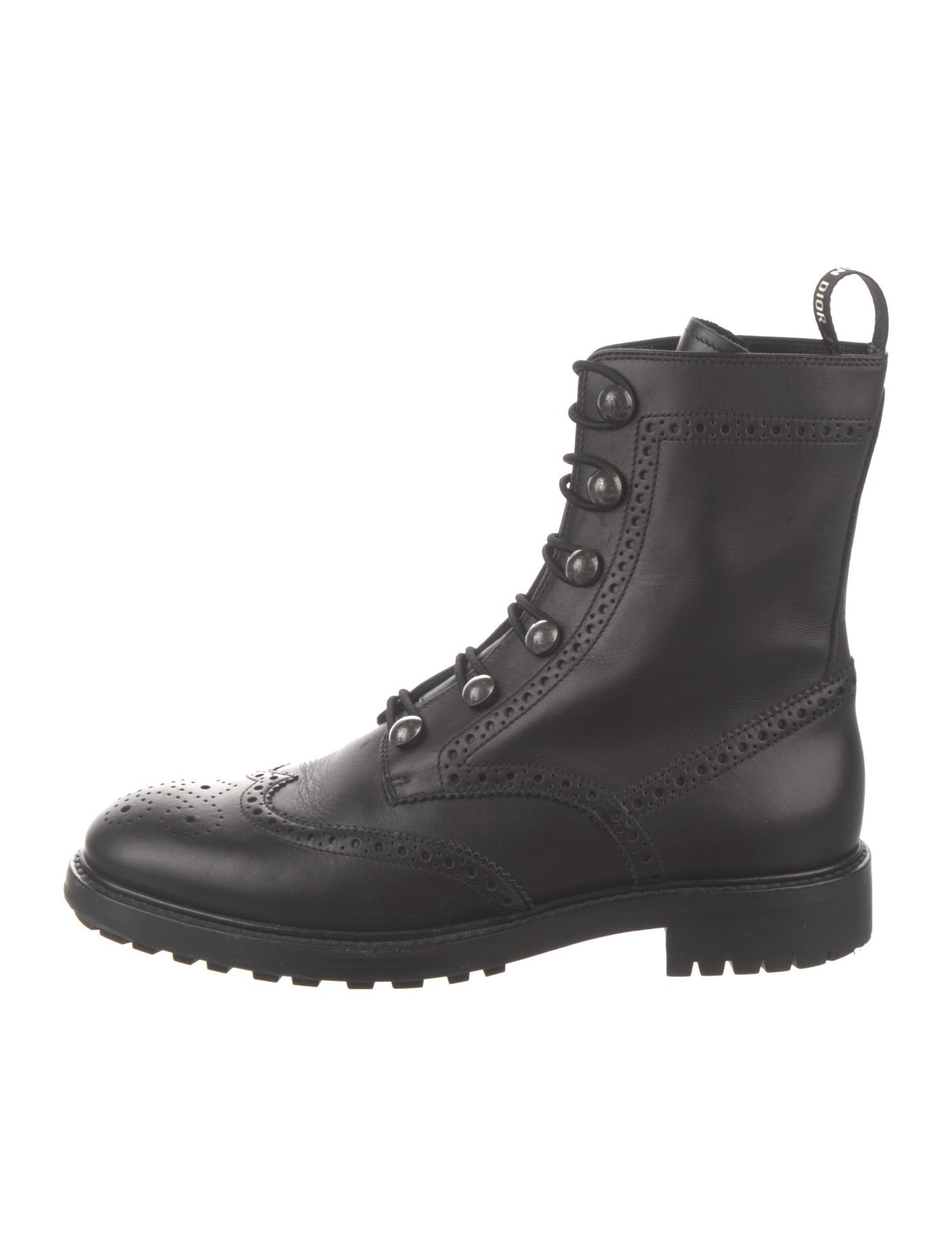 Christian Dior Leather Combat Boots