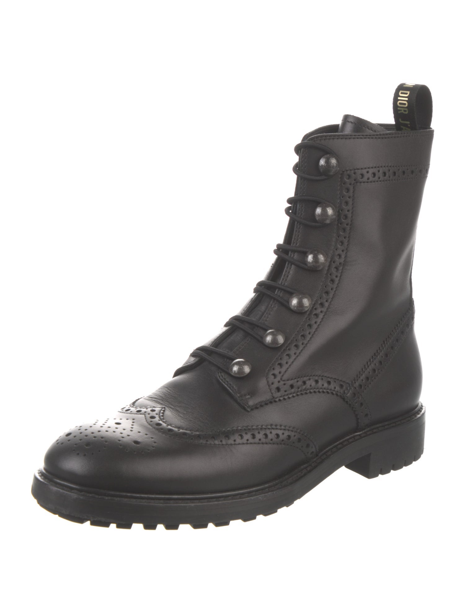 Christian Dior Leather Combat Boots