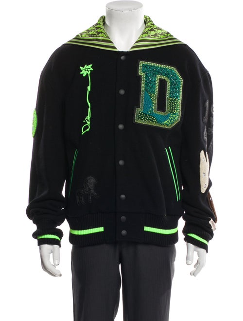 Cactus Jack Dior 2022 Oblique Jacquard Varsity Jacket