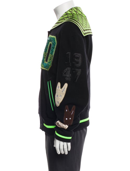 Cactus Jack Dior 2022 Oblique Jacquard Varsity Jacket