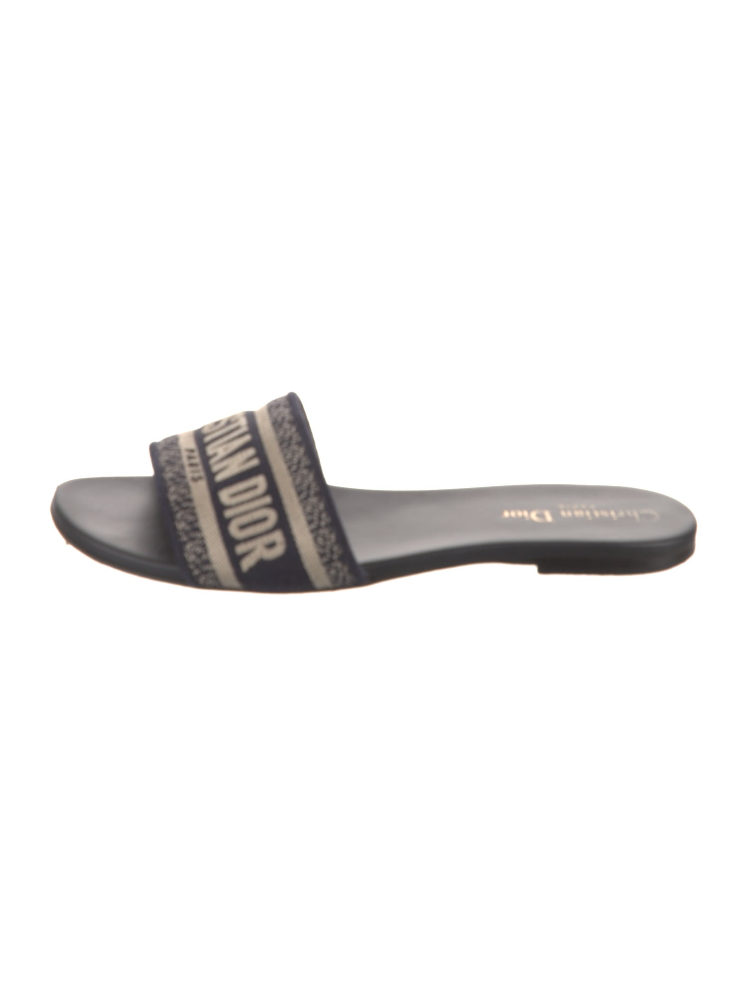 Christian Dior Canvas Printed Slides