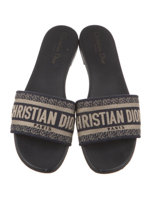 Christian Dior Canvas Printed Slides