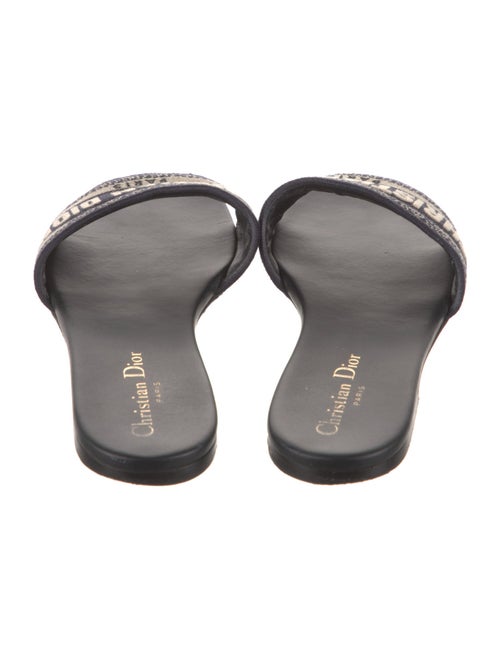 Christian Dior Canvas Printed Slides