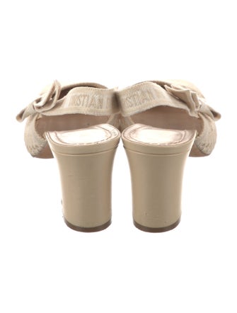 Christian Dior Crochet Trim Slingback Pumps