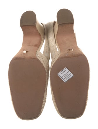 Christian Dior Crochet Trim Slingback Pumps