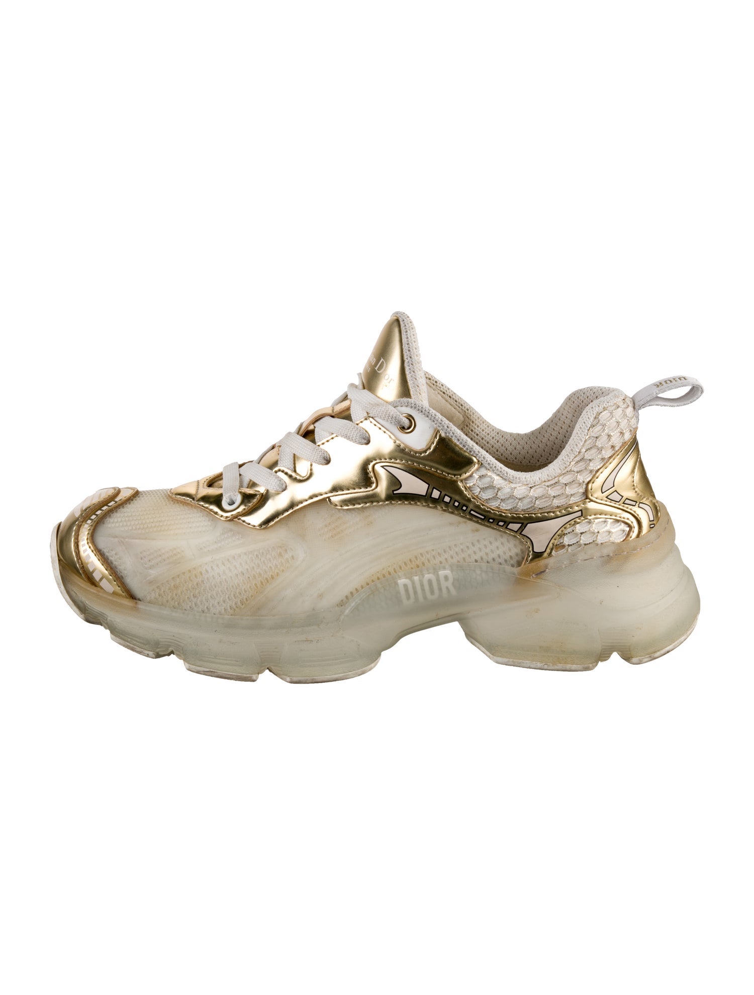 Christian Dior Rubber Mesh Accents Chunky Sneakers