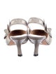 Christian Dior Printed Bow Accents Slingback Pumps