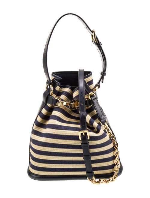 Christian Dior Canvas C'est Chain Bucket Bag